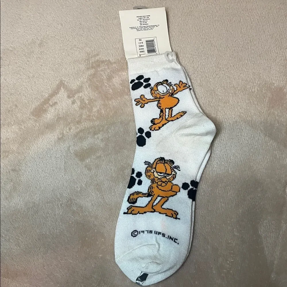 Vintage Garfield 1978 Socks UFS Inc. Deadstock NWT READ